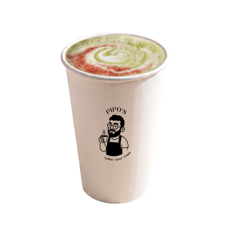Matcha Latte de Morango