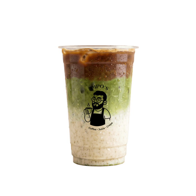 Matcha Latte com Café Gelado