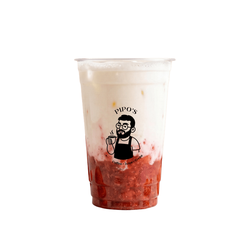 Latte de Morango Gelado