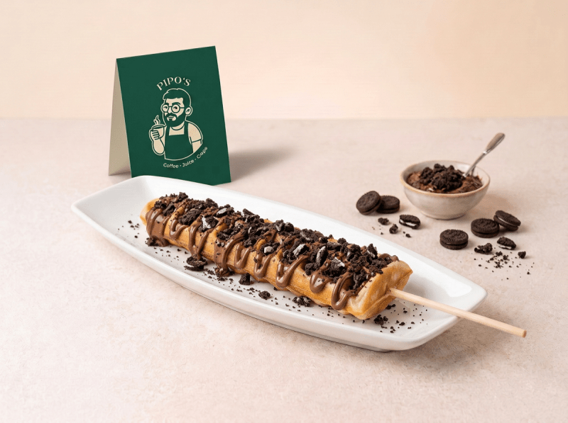 Stick Waffle Nutella + Oreo