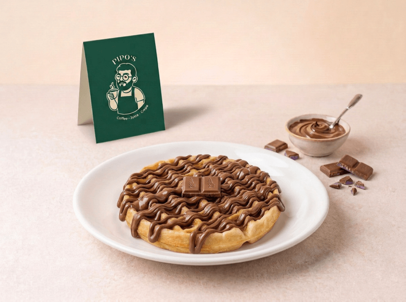 Waffle Nutella + Milka