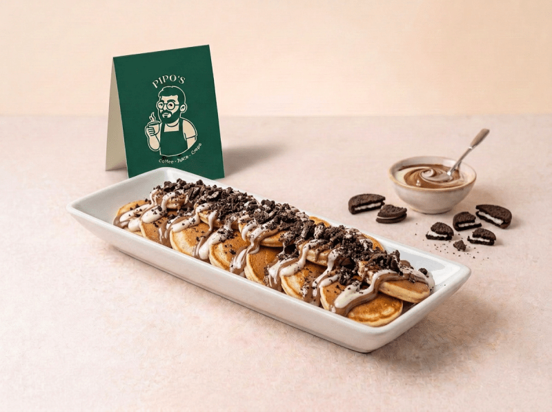 Mini Panqueca Nutella + Oreo