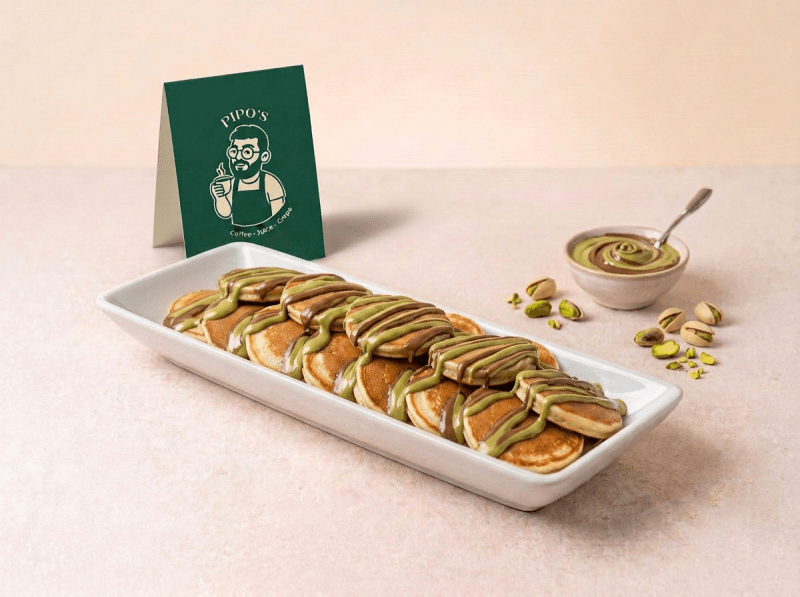 Mini Panqueca Nutella + Pistácio