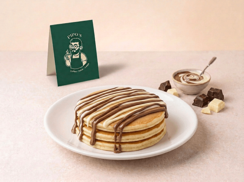 Panqueca Nutella + Chocolate Branco