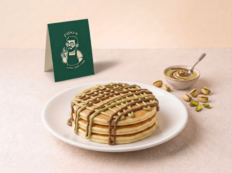 Panqueca Nutella + Pistácio
