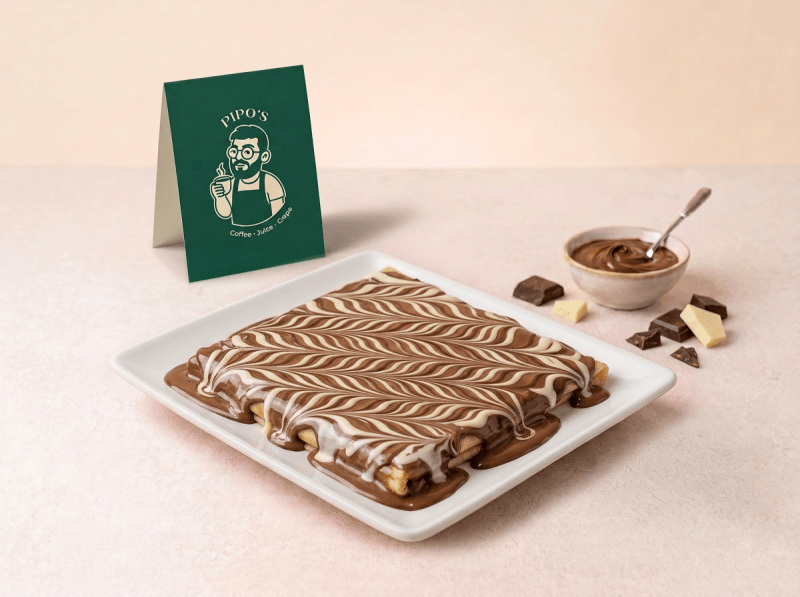 Crepe Nutella + Chocolate Branco