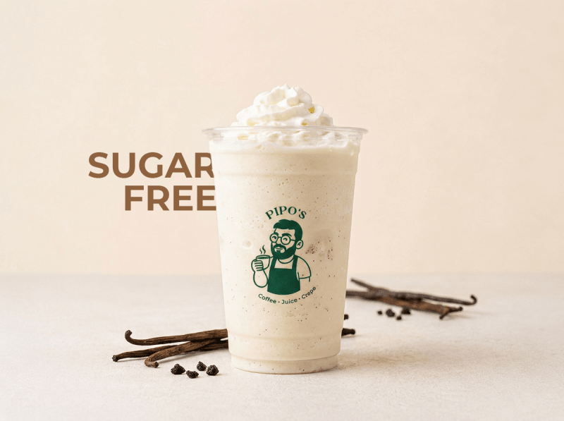 Frappe de Baunilha Sem Açúcar