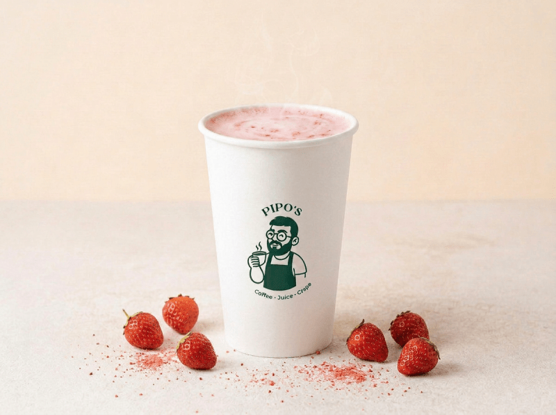 Latte de Morango