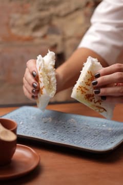 Tapioca Coco com queijo coalho
