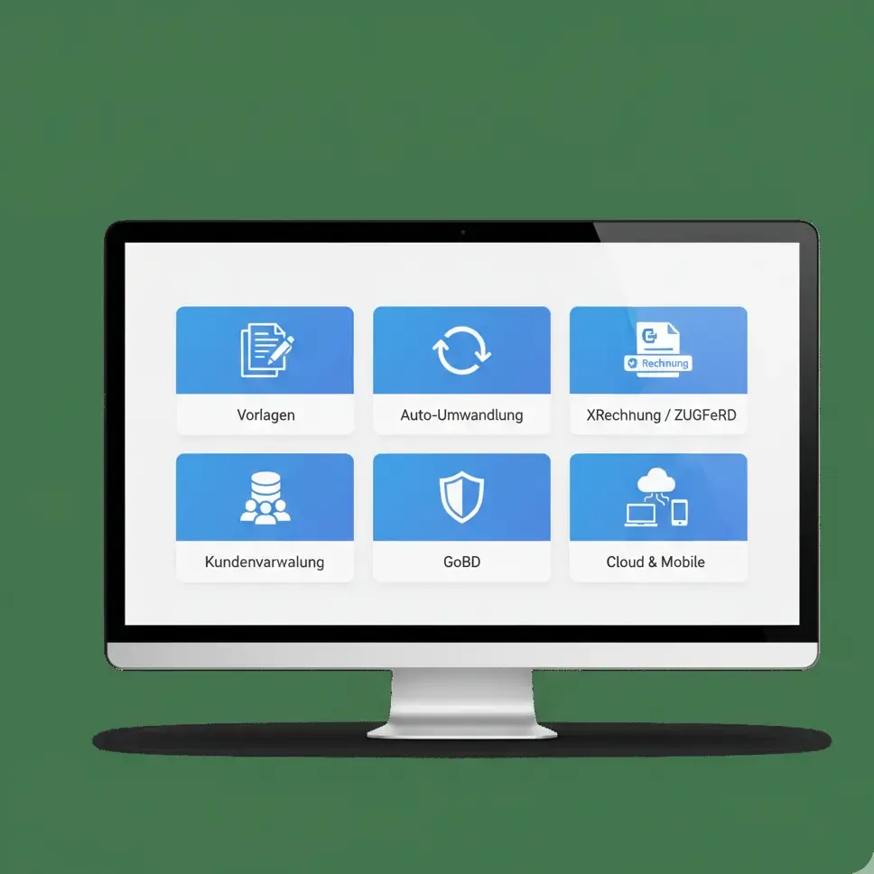 Hauptfunktionen einer Rechnung-Angebot-Software: Vorlagen, Automatisierung, E-Rechnung, Kundenverwaltung