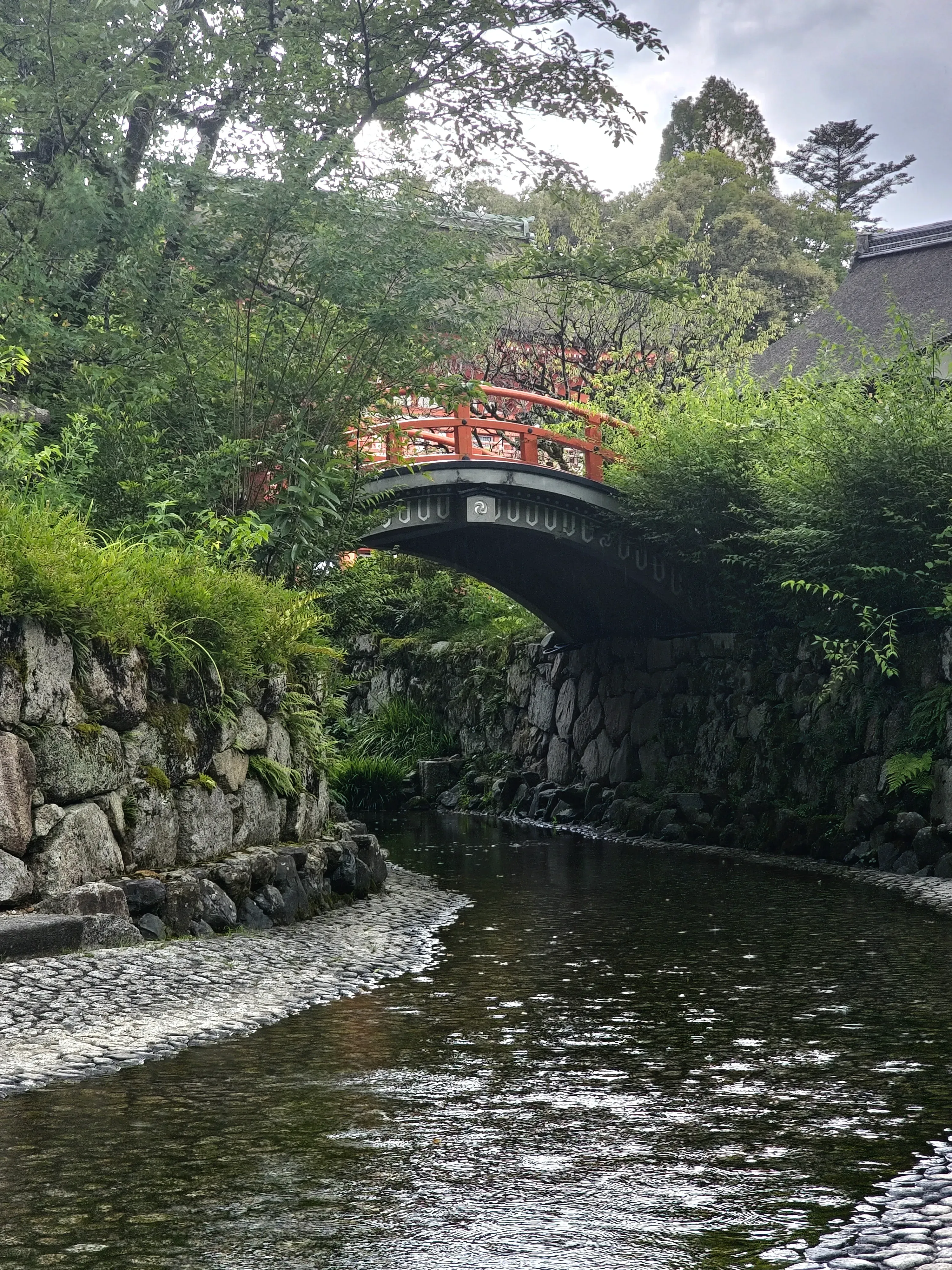 Shimogamo Shrine - A shrine within a forest. An iconic bridge for photography
