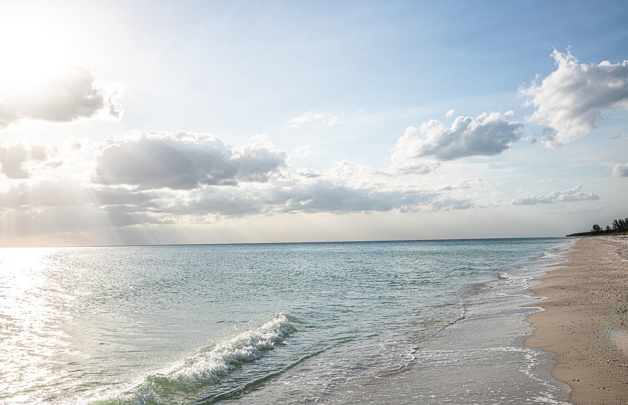beach, tropical, waves, sand, nature, clouds, sky, seascape, ocean
