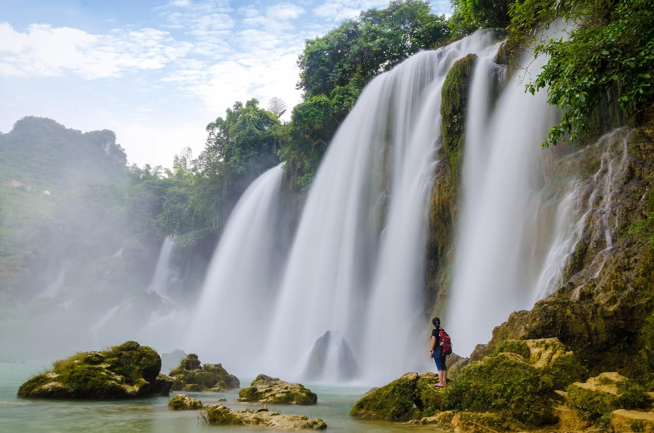 water, falls, nature, waterfall, ban gioc waterfall, tourism, border, vietnam, china, waterfall, waterfall, waterfall, waterfall, waterfall, china