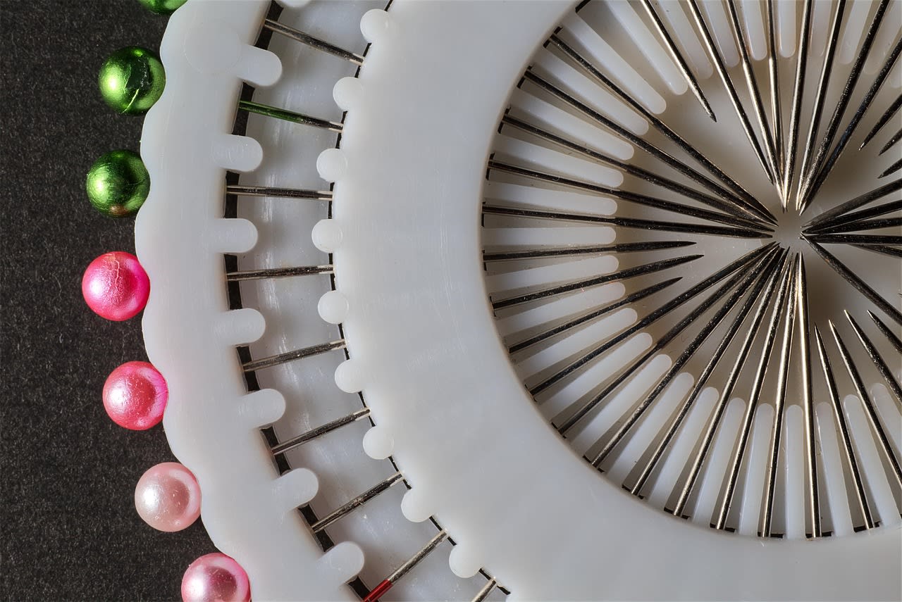 pins, colorful, macro, craft, tool