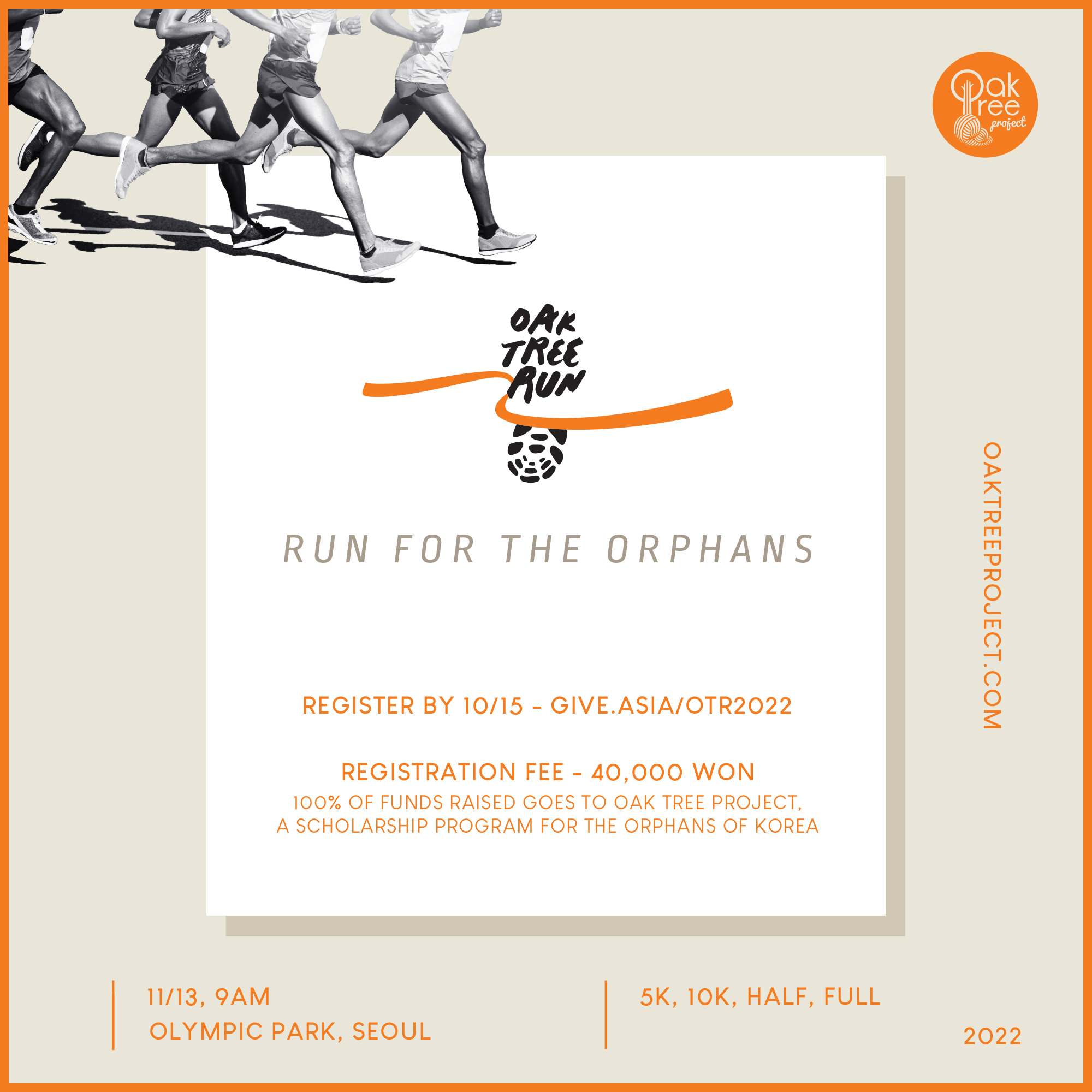 Oak Tree Run 2022: Run for the Orphans!