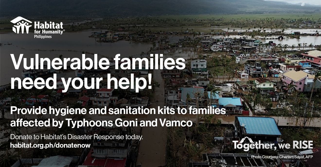Help vulnerable families RISE from the impact of Typhoons Goni and Vamco