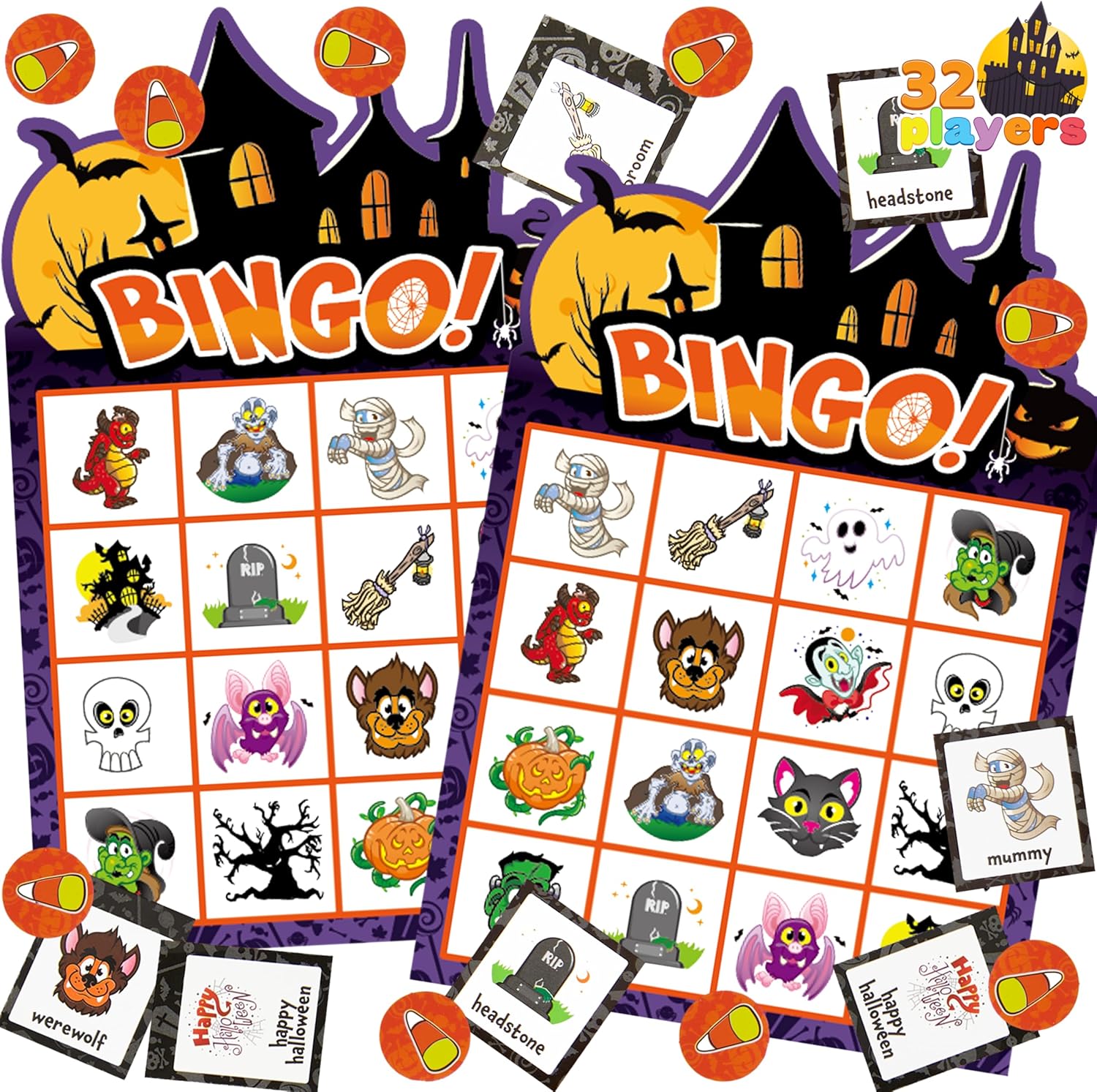 Joyin Halloween Bingo Cartes