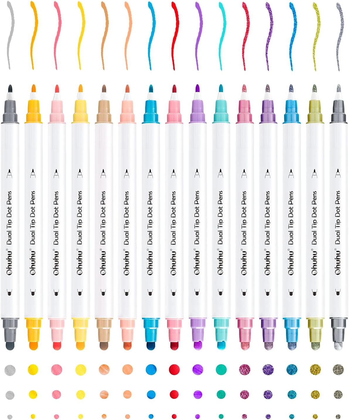 Ohuhu Marqueurs Lavables Couleurs