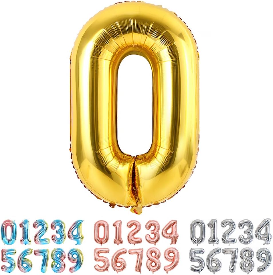 Ponmoo Foil Ballons Chiffre
