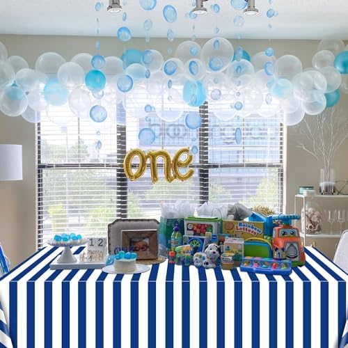 Vue 4 de Pixhotul Nappes Rayees Bleu