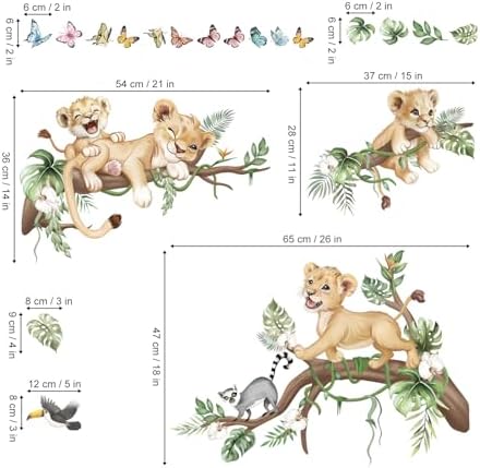 Vue 4 de Wondever Stickers Muraux Lion