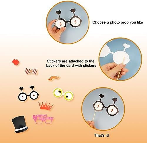 Vue 4 de Pieces Accessoires Photobooth Anniversaire