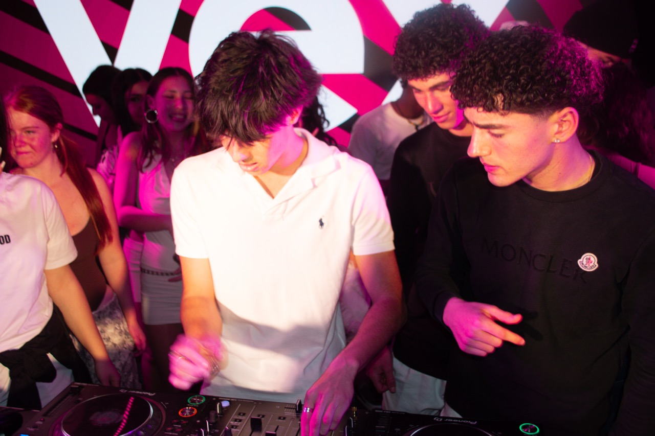Cadel & Camz at the DJ deck