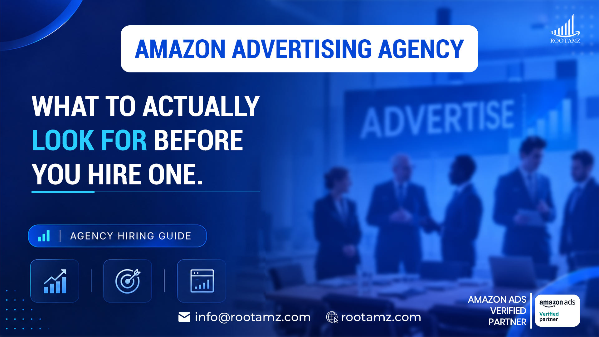 Amazon advertising agency checklist covering account ownership, transparent reporting, ROAS strategy & marketplace experience before hiring