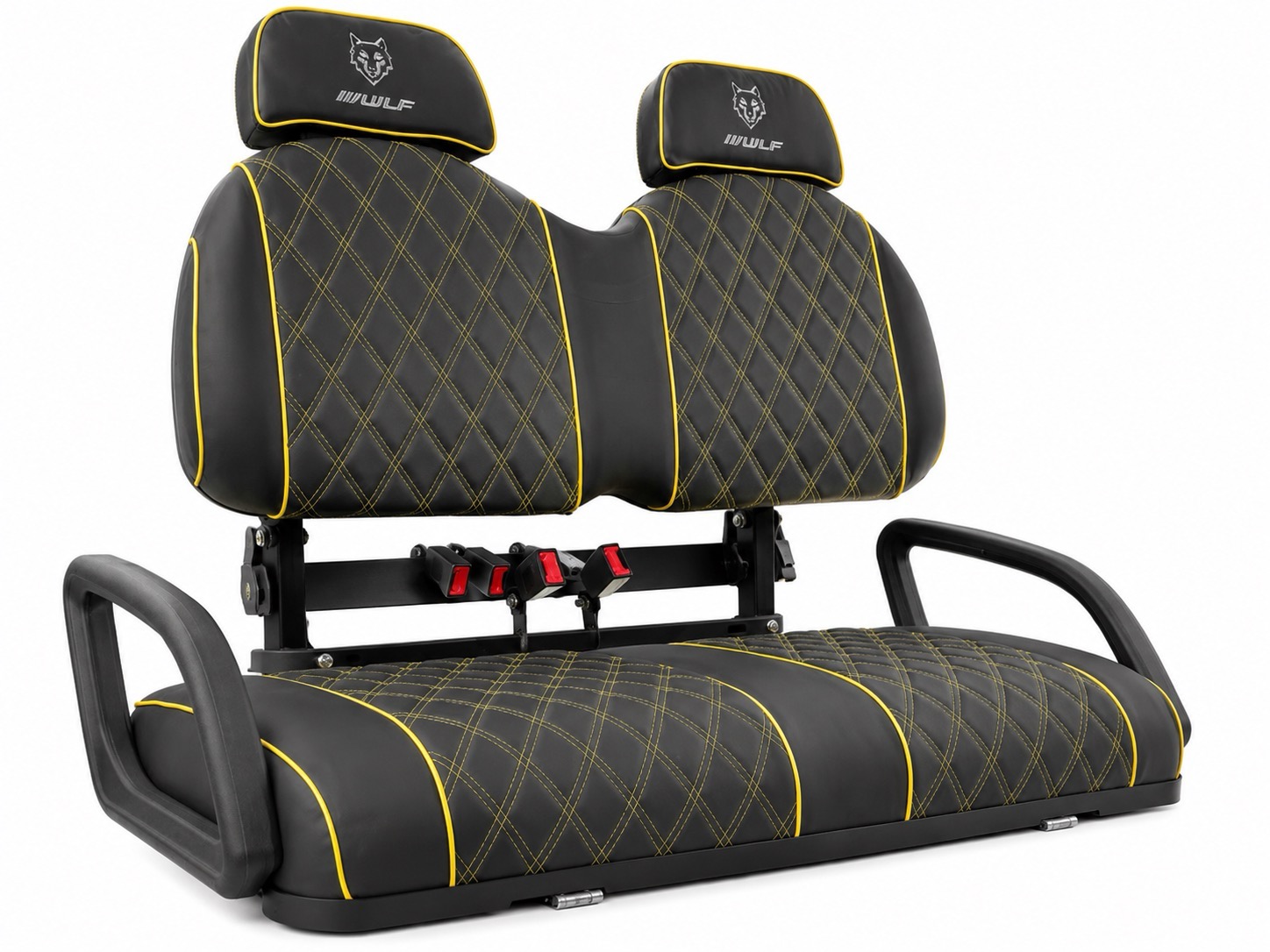 Wulf golf cart bench seat in diamond-quilted upholstery