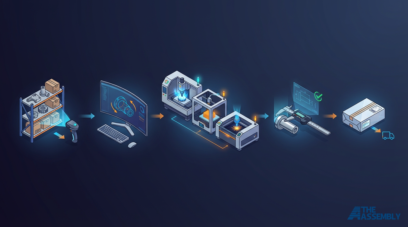 Five-stage digital inventory process: audit, digitize, select methods, validate, produce on demand