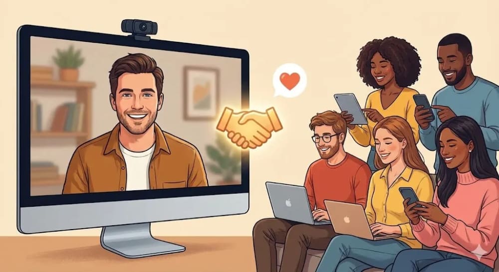 Video testimonial recording setup building trust with human connection