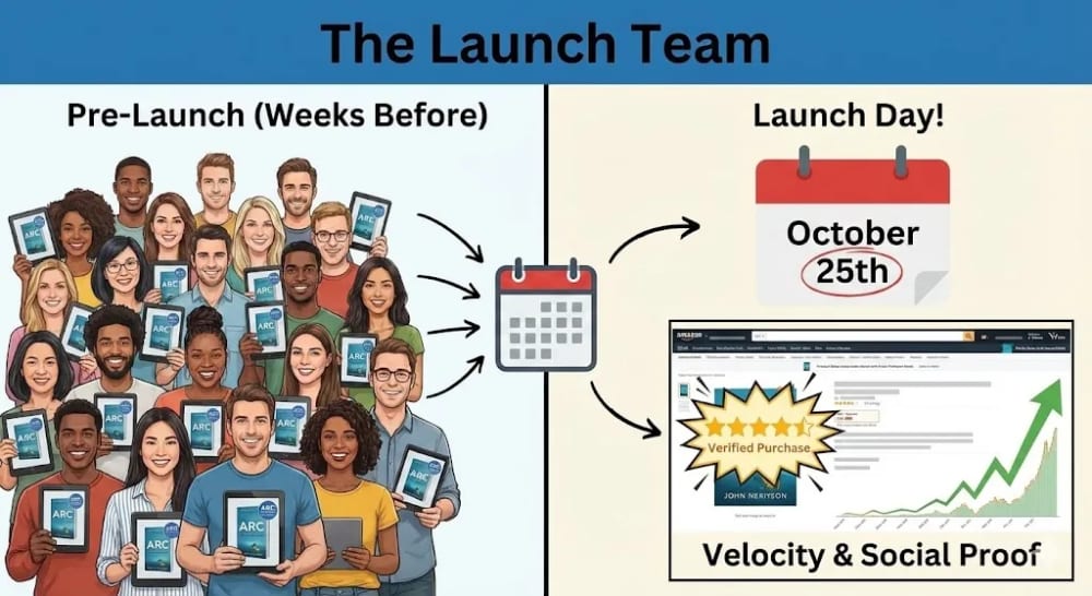 Book launch marketing timeline and launch team strategy