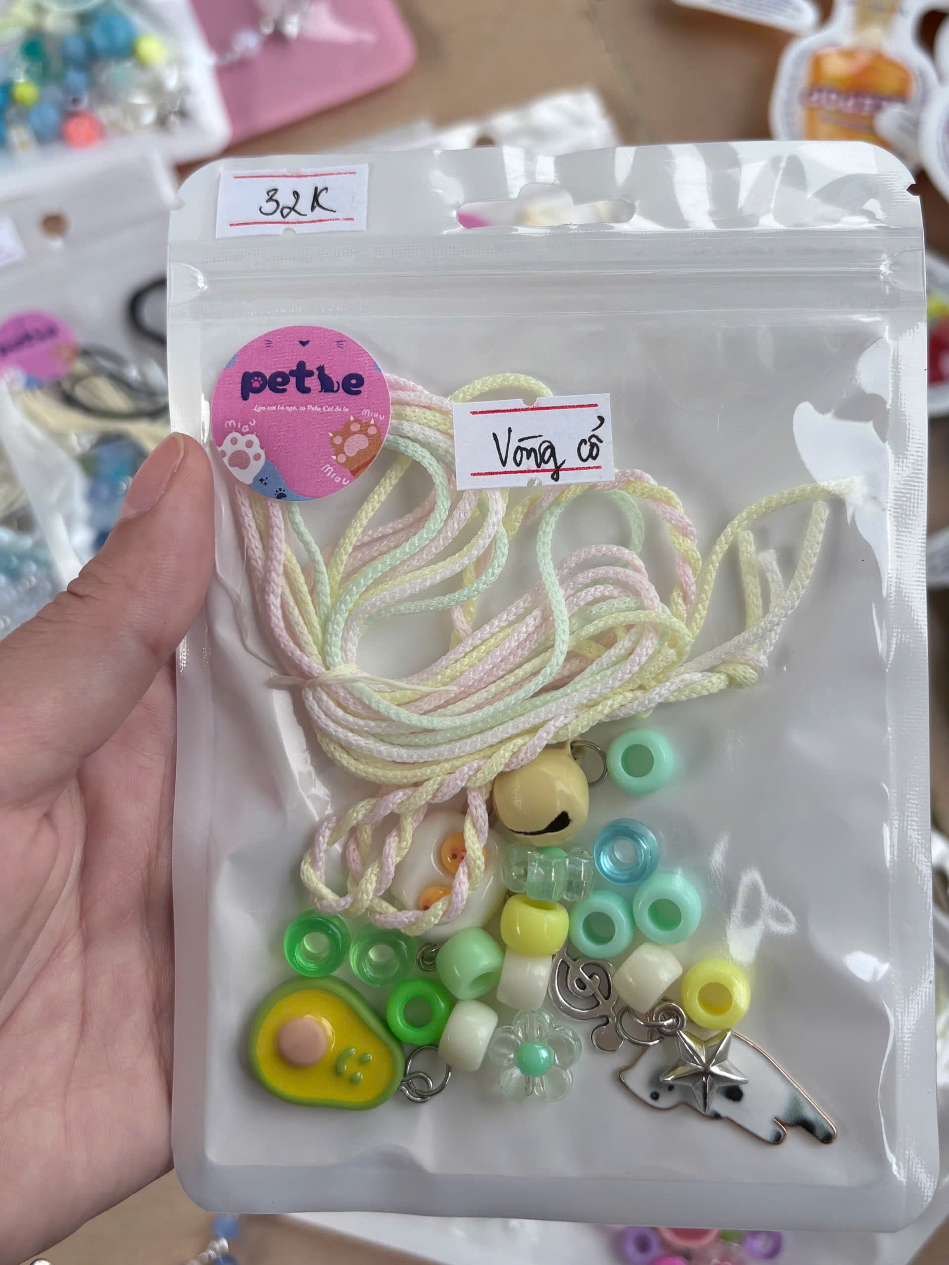 Set DIY vòng cổ cho mèo handmade