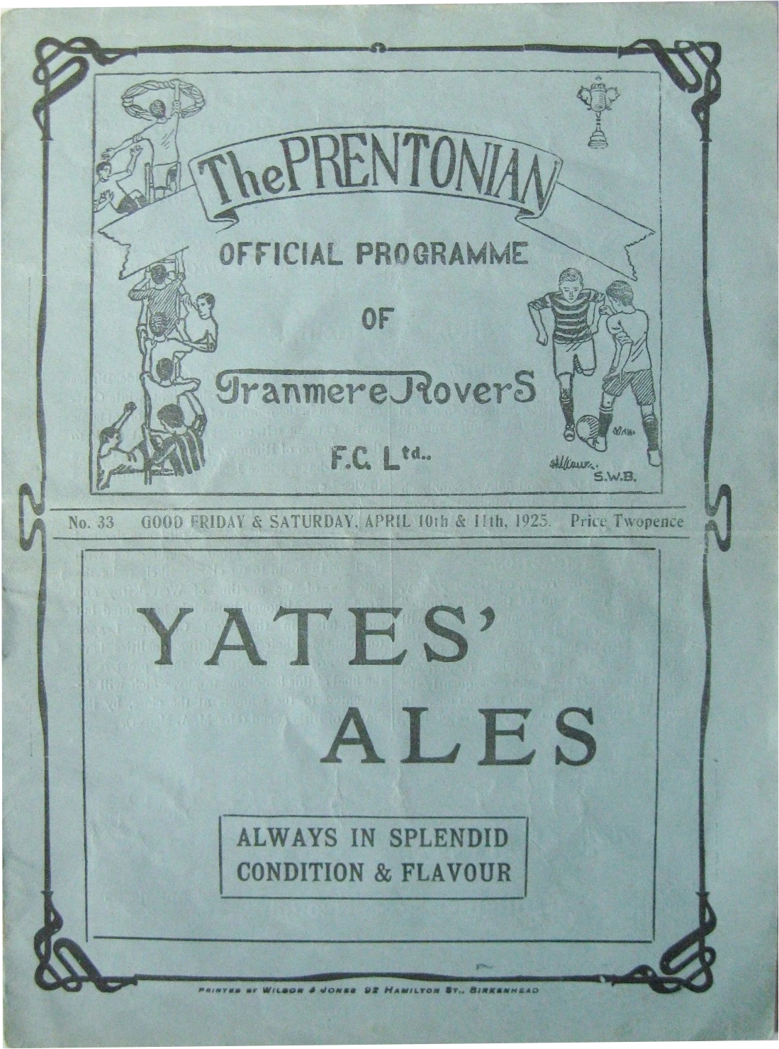 Match Programme for 10/04/1925
