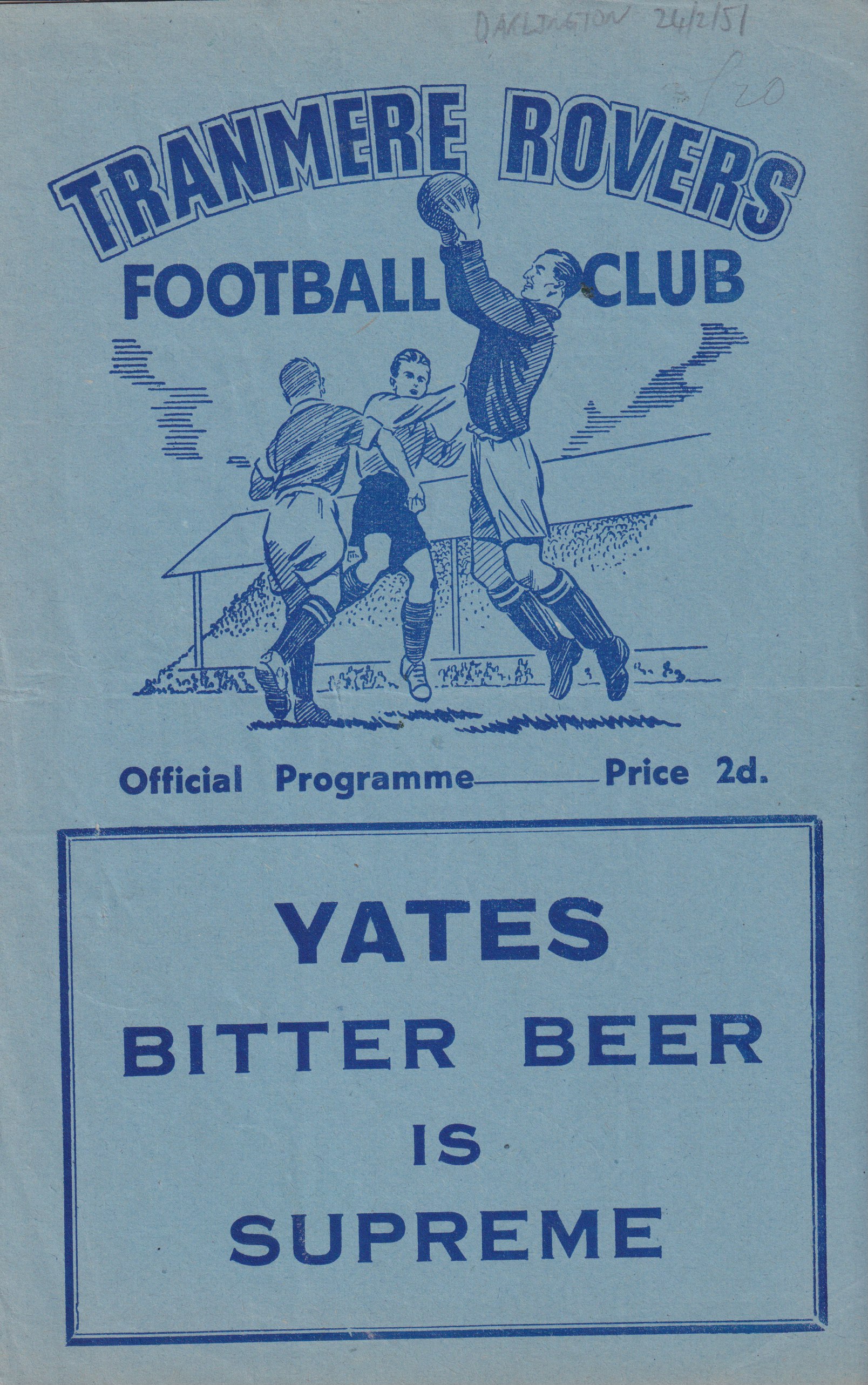 Match Programme for 24/02/1951