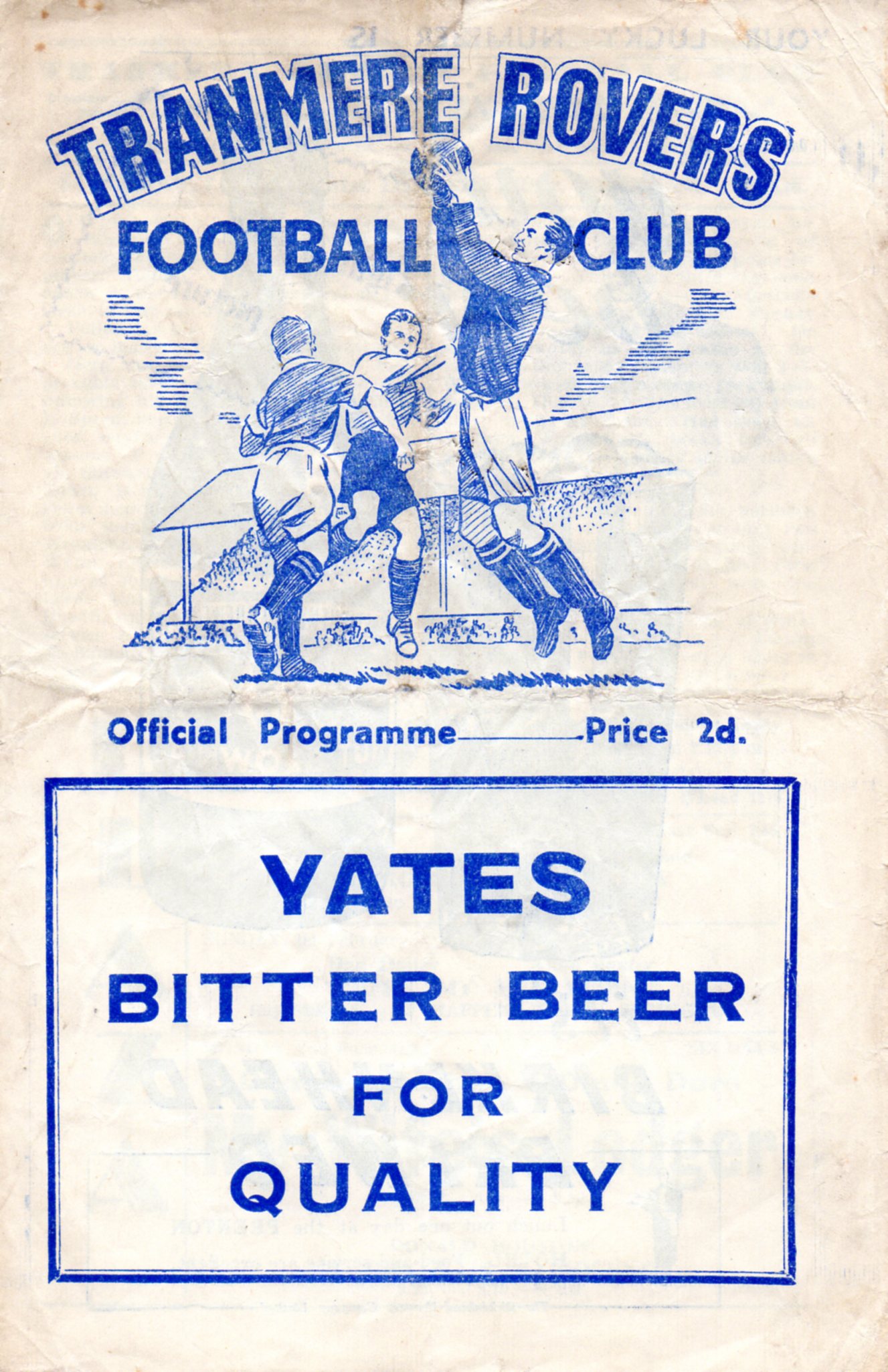 Match Programme for 31/01/1953