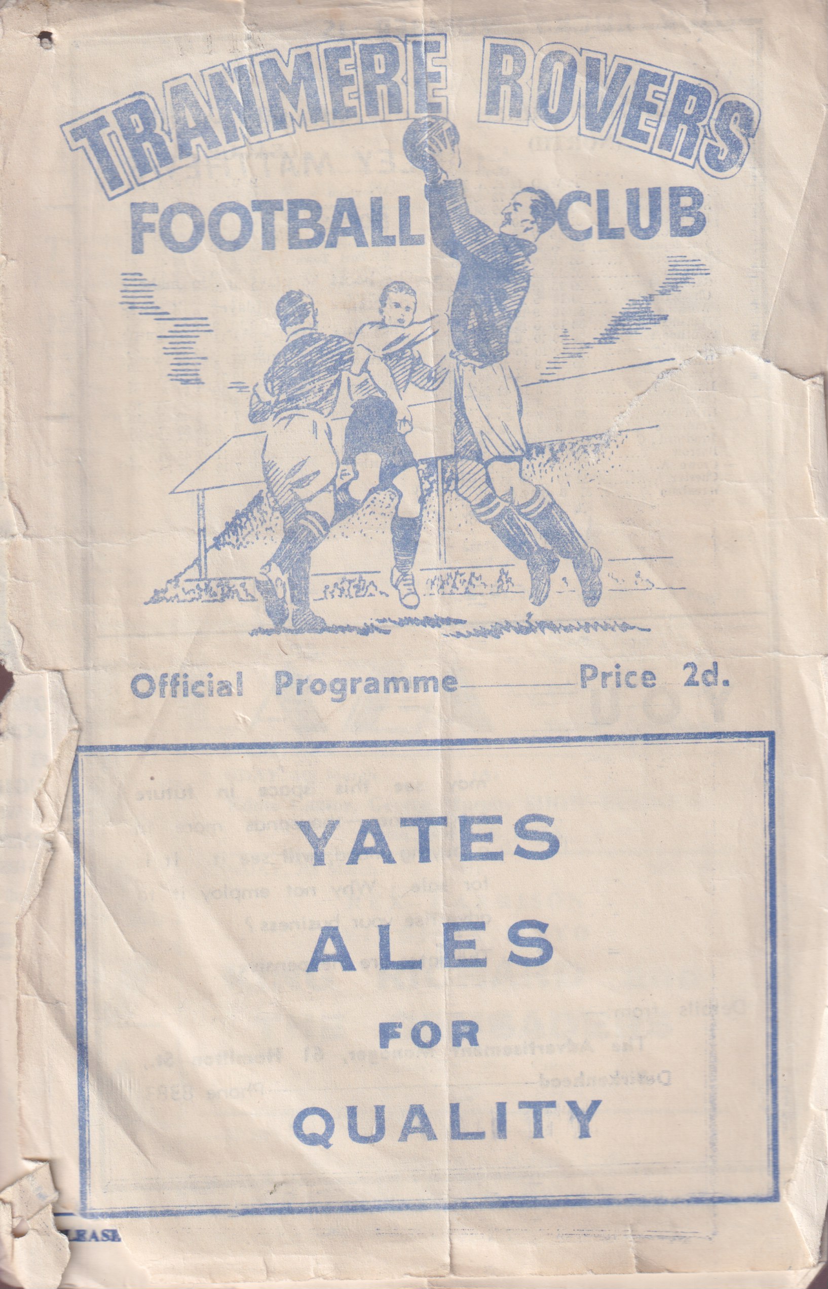 Match Programme for 05/03/1955