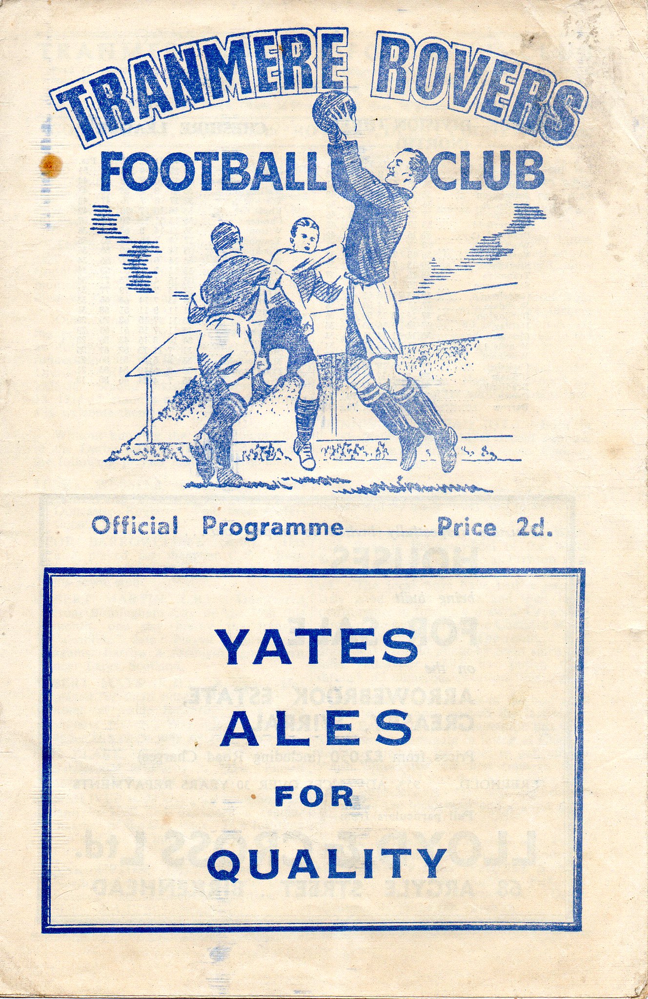 Match Programme for 30/03/1956