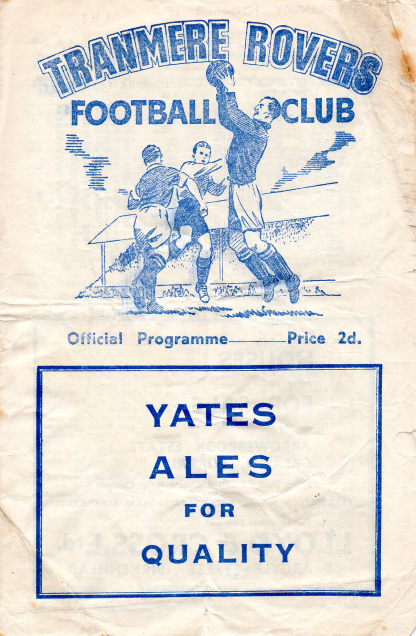Match Programme for 31/03/1956