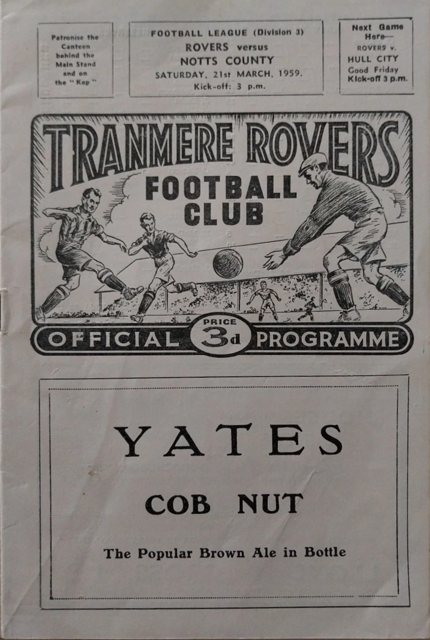 Match Programme for 21/03/1959