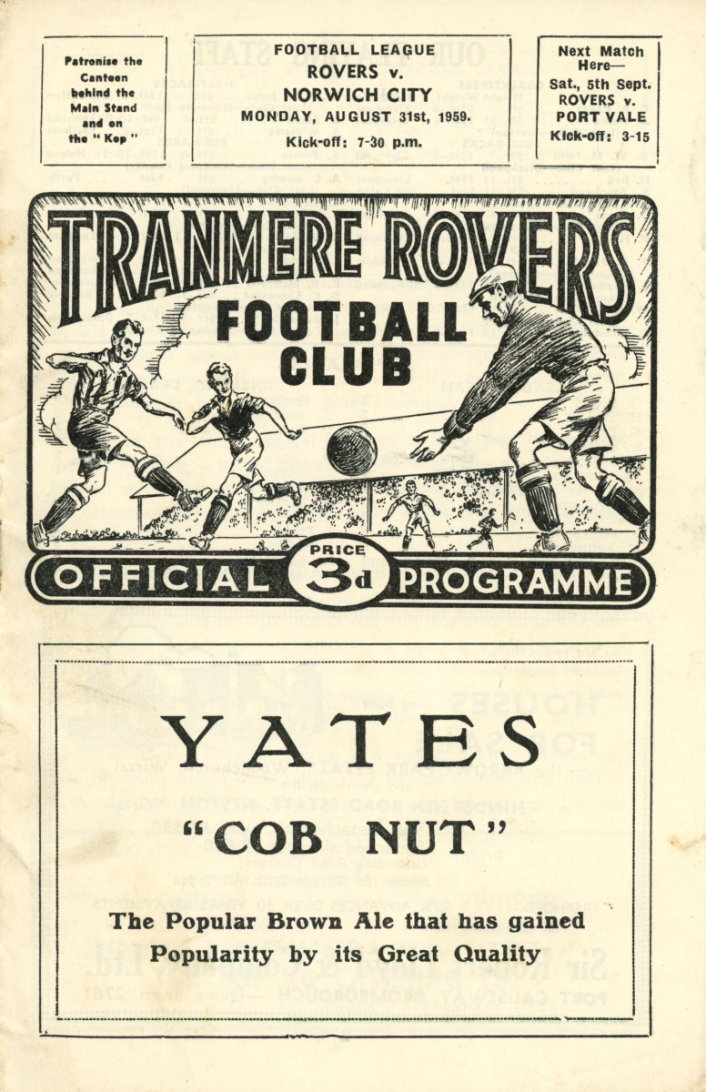 Match Programme for 31/08/1959