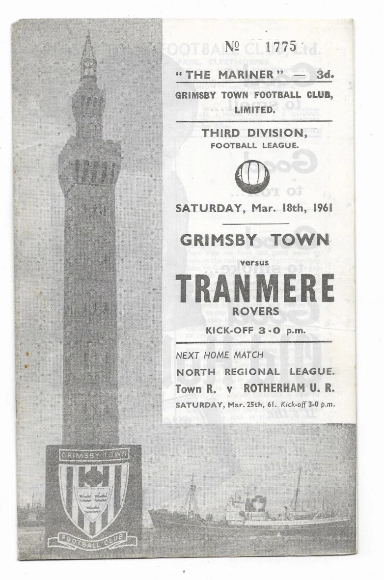 Match Programme for 18/03/1961