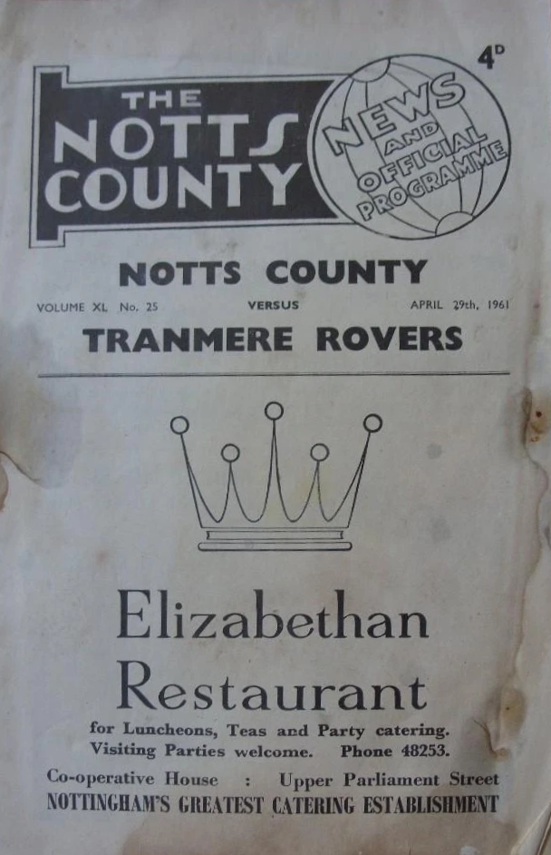 Match Programme for 29/04/1961