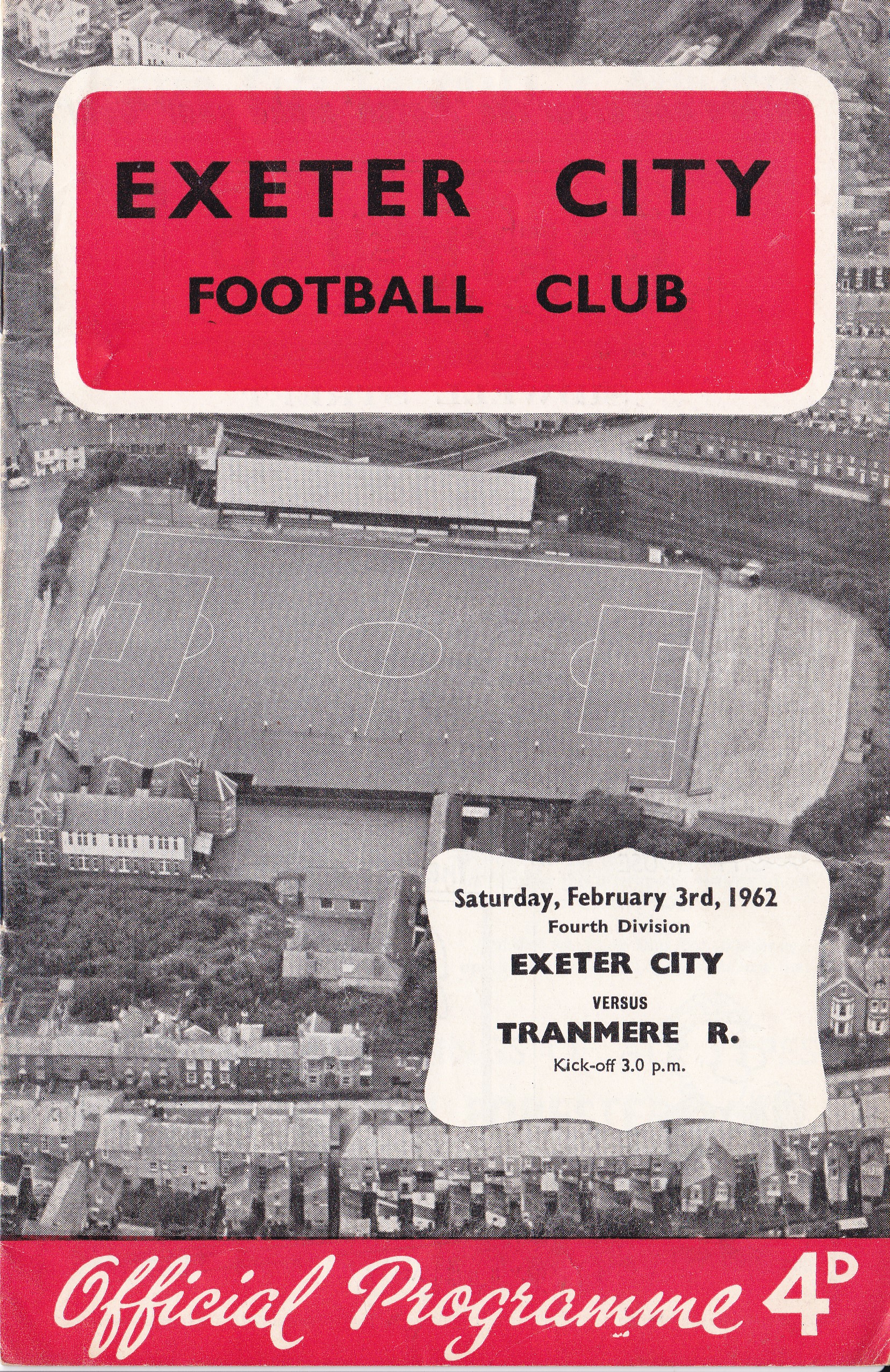Match Programme for 03/02/1962