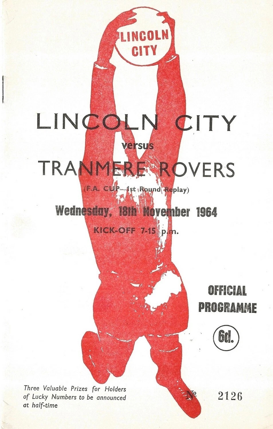 Match Programme for 18/11/1964
