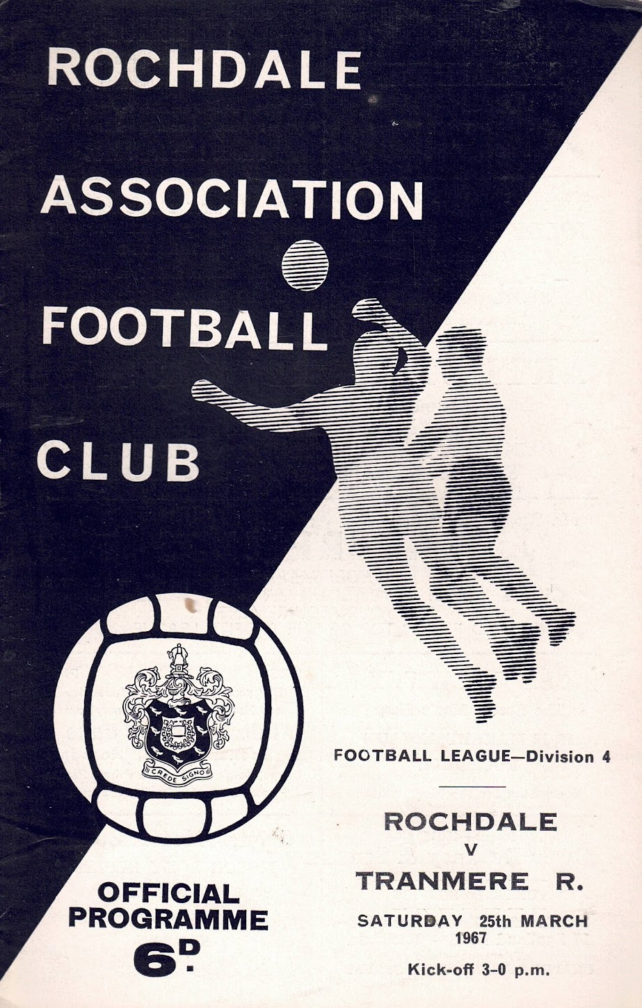 Match Programme for 25/03/1967