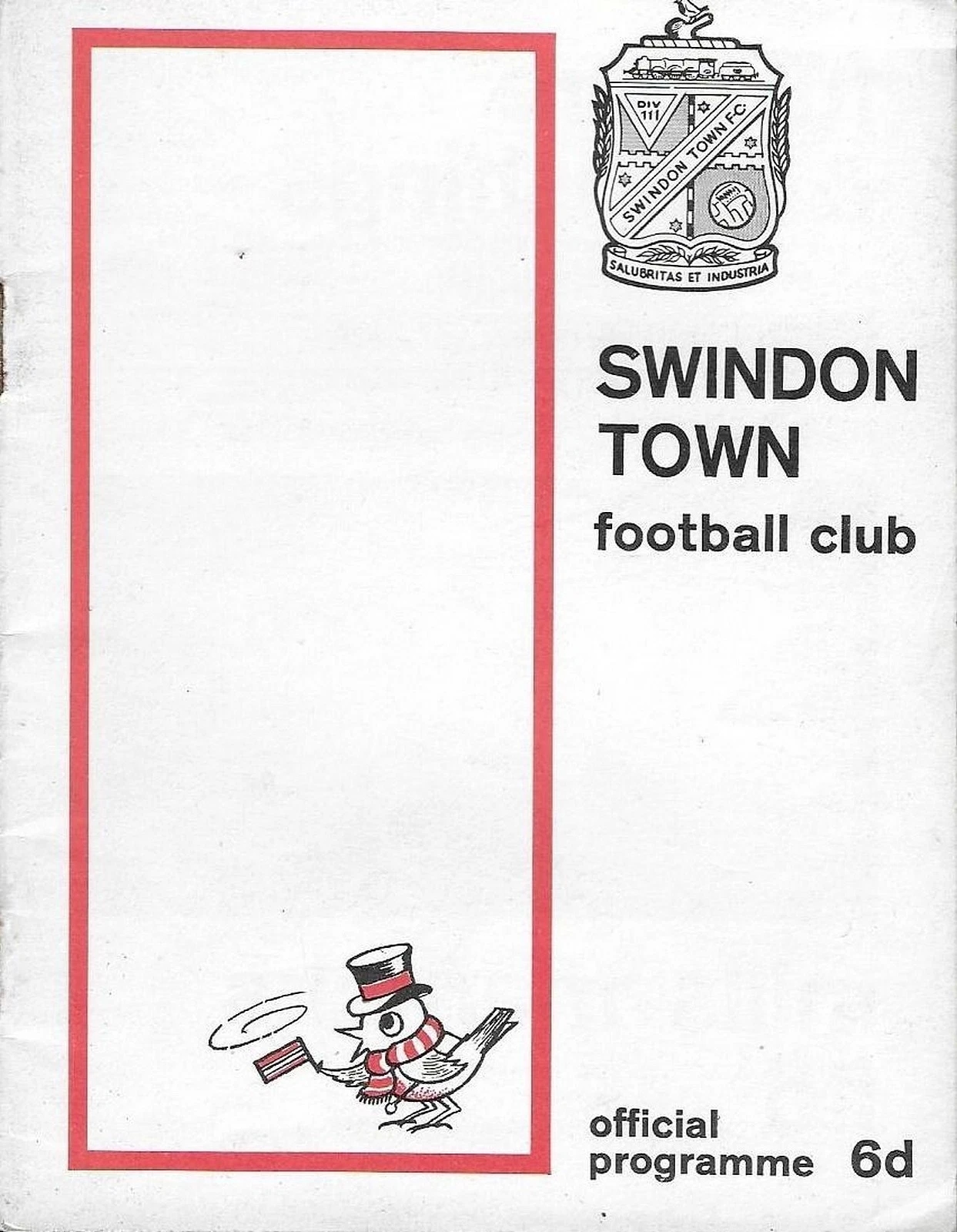 Match Programme for 02/09/1967