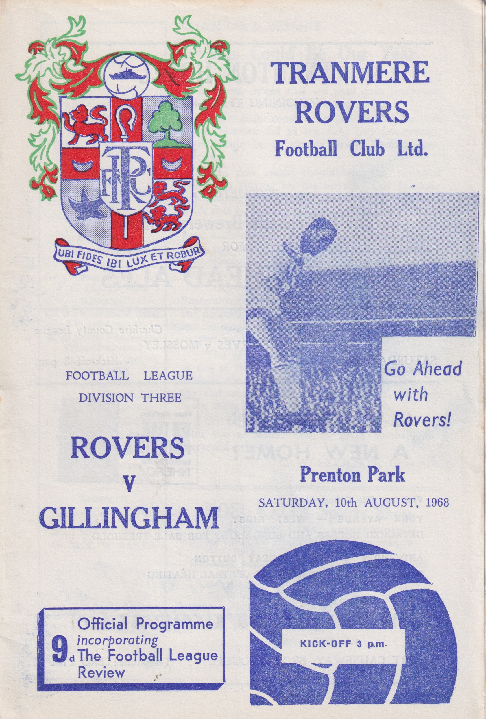 Match Programme for 10/08/1968