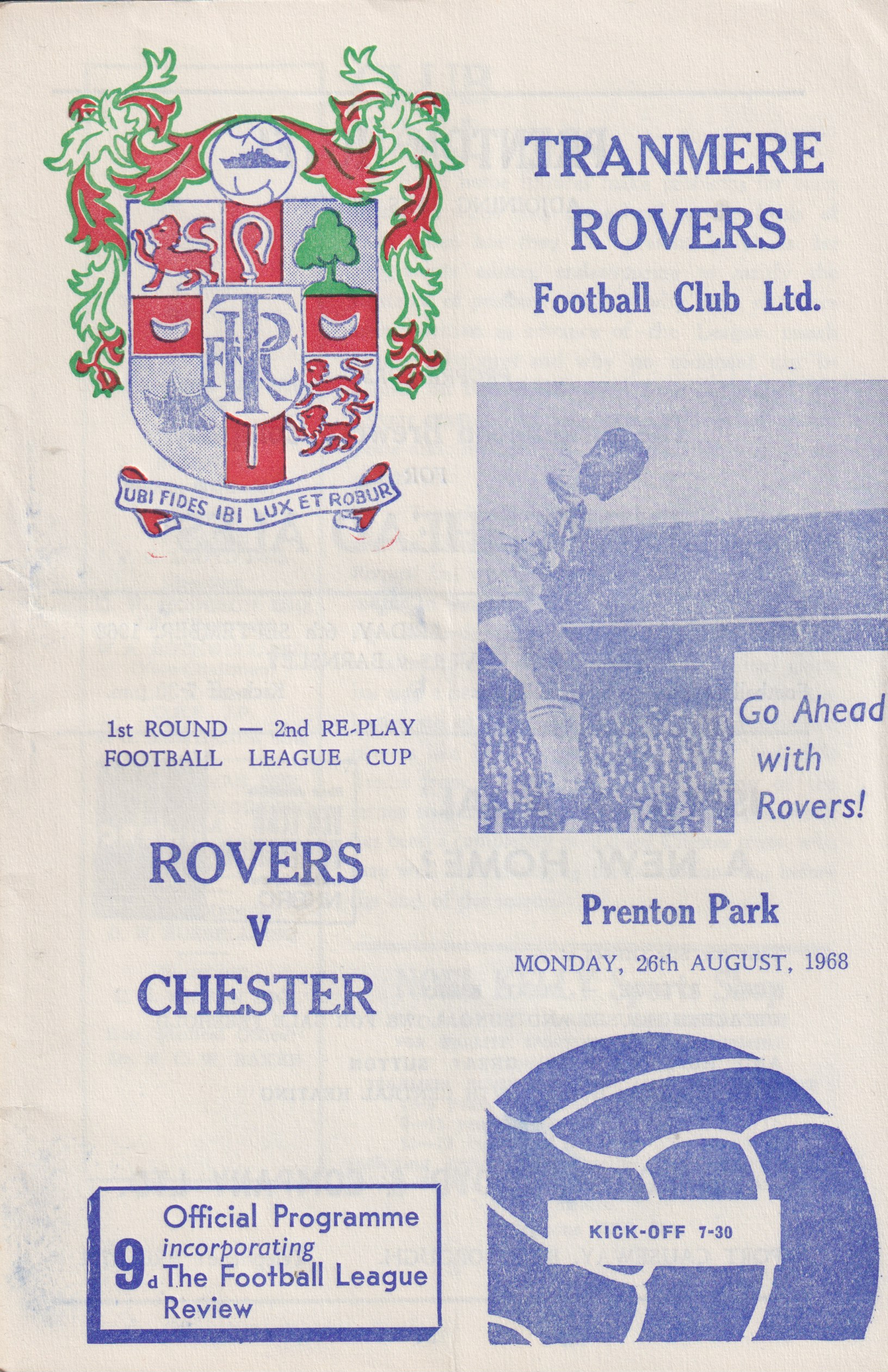 Match Programme for 26/08/1968