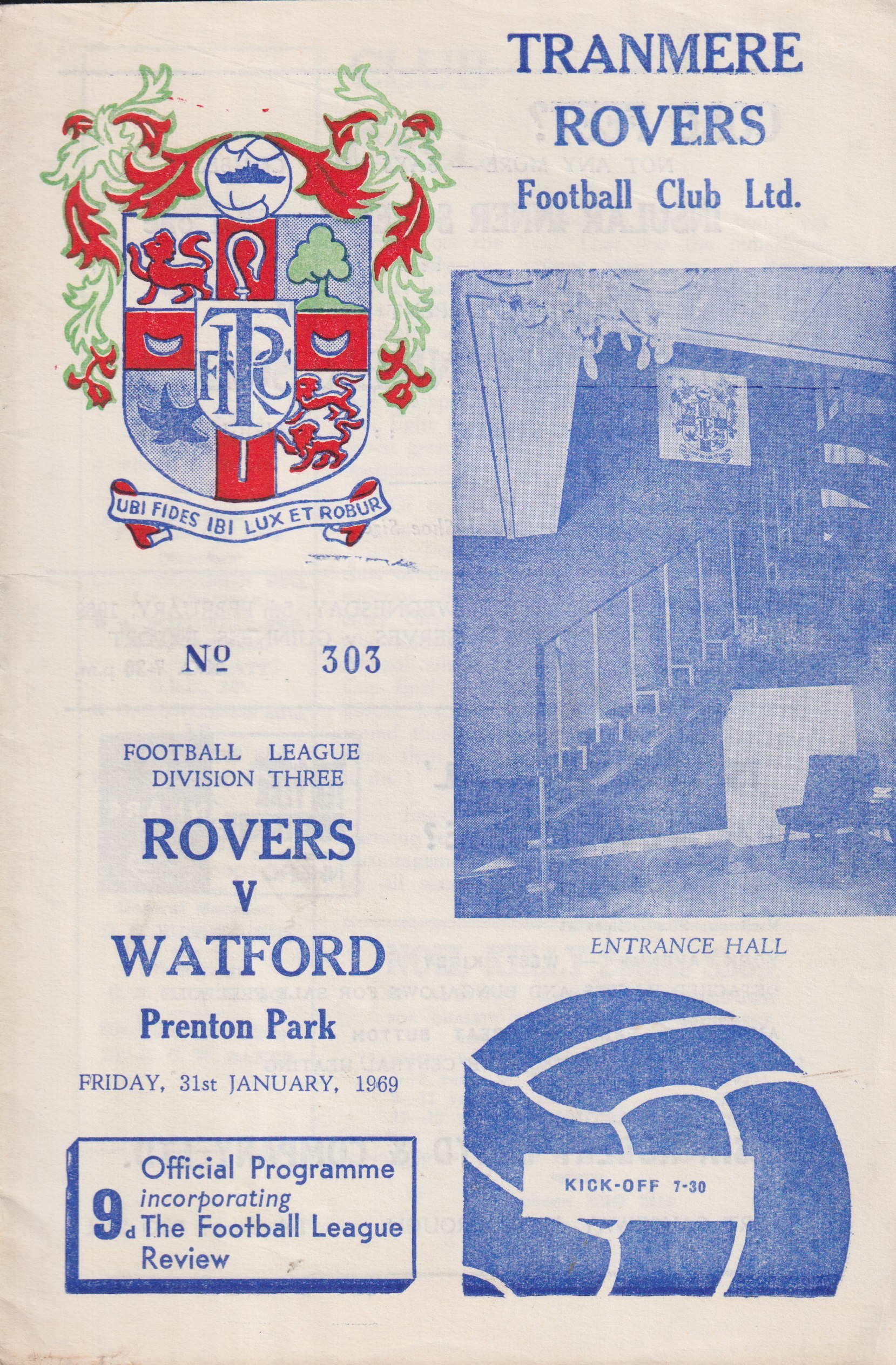 Match Programme for 31/01/1969